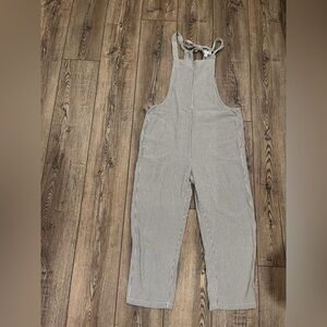 American Eagle Striped Tie-Shoulder Overalls/Romper – Size XS